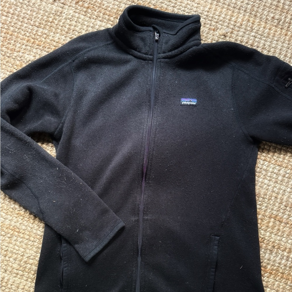 Patagonia better sweater full zip in black, Medium